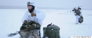 Spartan paratroopers jump in arctic gear