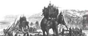 Hannibal Crossing Rhone On Elephants