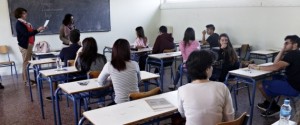 Start of the Panhellenic examinations in the 39th High School of Athens, Greece on May 16, 2016. / ?????? ??????????? ????????? ??? 39? ?????? ??????, 16 ????? 2016.