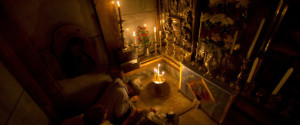 Christians pray jesus' tomb in side as team of experts begin renovation of Jesus' tomb in Jerusalem's Church of the Holy Sepulchre in Jerusalem's old city, Monday, June 6, 2016. A team of experts has begun a historic renovation at the spot where Christians believe Jesus was buried, overcoming longstanding religious rivalries to carry out the first repairs at the site in over 200 years. (AP Photo/Ariel Schalit)