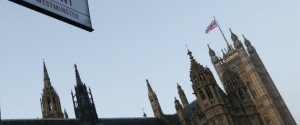 Dawn breaks over the Palace of Westminster in London, as counting of the votes cast in the EU referendum are counted, Friday, June, 24, 2016. The results of the referendum, that was held Thursday, will be known early Friday. (AP Photo/Alastair Grant)