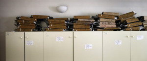 Tax archives are seen piled up inside a tax office in Athens, Greece, June 25, 2015. Monthly reports by Greece's financial crimes units highlight just how common tax dodging is, from doctors to farmers to contractors and civil servants. That, and the prevalence of small- and medium-sized businesses and the self-employed, as well as the sizeable shadow economy, shows just how difficult it is to crack down on Greece's corruption and tax evasion, which leftist Prime Minister Alexis Tsipras has made one of his priorities. To match Insight EUROZONE-GREECE/TAXES REUTERS/Alkis Konstantinidis