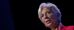 Christine Lagarde, managing director of the International Monetary Fund (IMF), speaks during a Michel Camdessus Central Banking Lecture at the IMF in Washington, D.C., U.S., on Friday, June 24, 2016. The IMF strongly supports commitments by the Bank of England and European Central Bank to supply liquidity to the banking system and curtail financial volatility Lagarde said in a statement following Britains vote to leave the European Union. Photographer: Andrew Harrer/Bloomberg via Getty Images