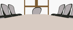 Table and chairs in an empty conference room