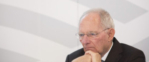Wolfgang Schaeuble, Germany's finance minister, looks on during the G20 Digitising Finance conference in Wiesbaden, Germany, on Wednesday, Jan. 25, 2017. Bundesbank President Jens Weidmann said that "digital finance opens up a host of opportunities, but we should not neglect the risks it entails." Photographer: Alex Kraus/Bloomberg via Getty Images